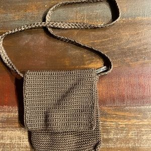 The Sak brown crochet crossbody bag